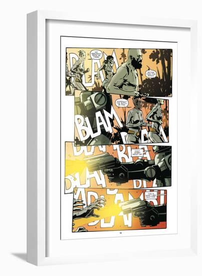 Zombies vs. Robots: No. 9 - Comic Page with Panels-Antonio Fuso-Framed Premium Giclee Print