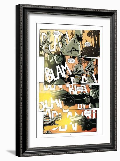 Zombies vs. Robots: No. 9 - Comic Page with Panels-Antonio Fuso-Framed Premium Giclee Print