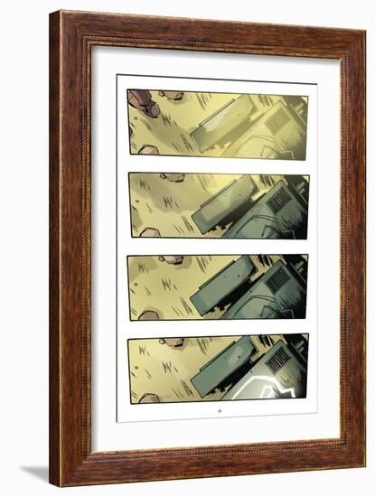 Zombies vs. Robots: No. 9 - Comic Page with Panels-Antonio Fuso-Framed Art Print