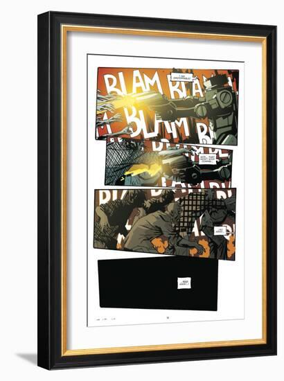 Zombies vs. Robots: No. 9 - Comic Page with Panels-Antonio Fuso-Framed Art Print