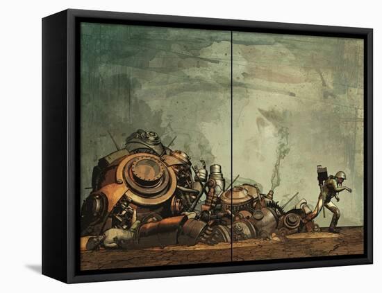 Zombies vs. Robots: Undercity - Page Spread-Fabio Listrani-Framed Stretched Canvas