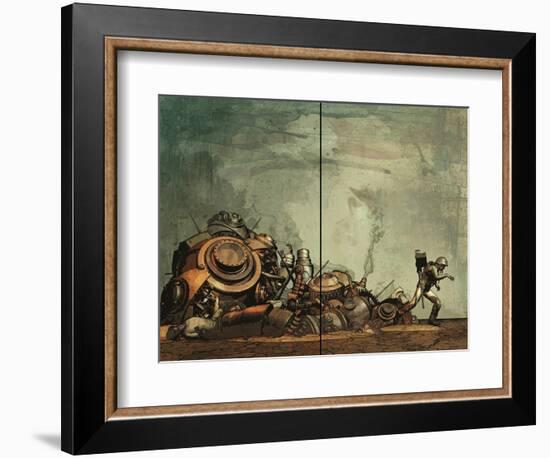 Zombies vs. Robots: Undercity - Page Spread-Fabio Listrani-Framed Premium Giclee Print