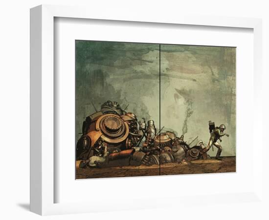 Zombies vs. Robots: Undercity - Page Spread-Fabio Listrani-Framed Premium Giclee Print