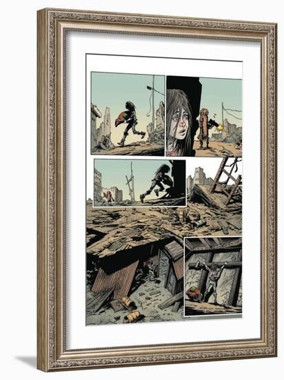 Zombies vs. Robots: Volume 1 - Comic Page with Panels-Val Mayerik-Framed Art Print