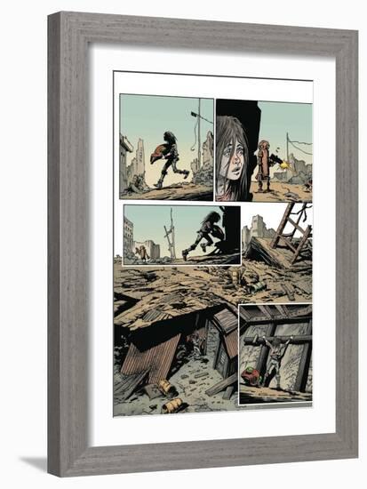 Zombies vs. Robots: Volume 1 - Comic Page with Panels-Val Mayerik-Framed Art Print