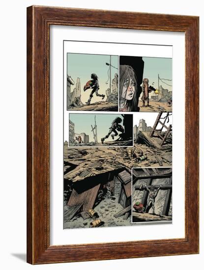 Zombies vs. Robots: Volume 1 - Comic Page with Panels-Val Mayerik-Framed Art Print