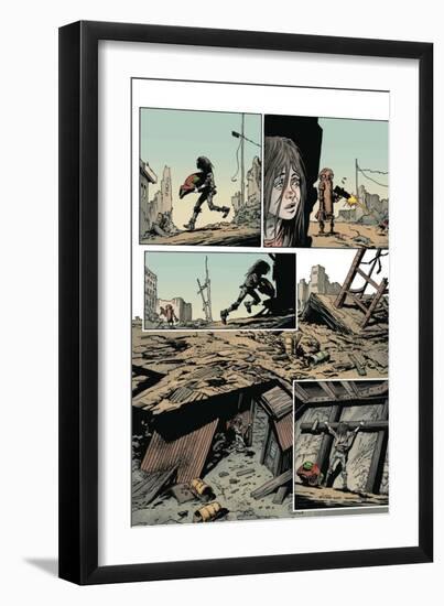 Zombies vs. Robots: Volume 1 - Comic Page with Panels-Val Mayerik-Framed Art Print