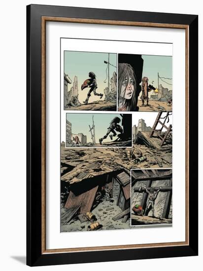 Zombies vs. Robots: Volume 1 - Comic Page with Panels-Val Mayerik-Framed Premium Giclee Print