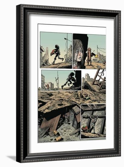 Zombies vs. Robots: Volume 1 - Comic Page with Panels-Val Mayerik-Framed Premium Giclee Print