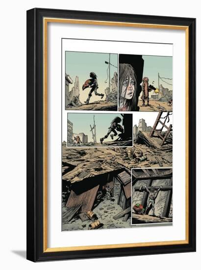 Zombies vs. Robots: Volume 1 - Comic Page with Panels-Val Mayerik-Framed Premium Giclee Print