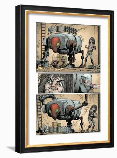 Zombies vs. Robots: Volume 1 - Comic Page with Panels-Val Mayerik-Framed Premium Giclee Print