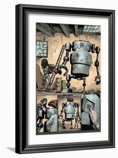 Zombies vs. Robots: Volume 1 - Comic Page with Panels-Val Mayerik-Framed Premium Giclee Print