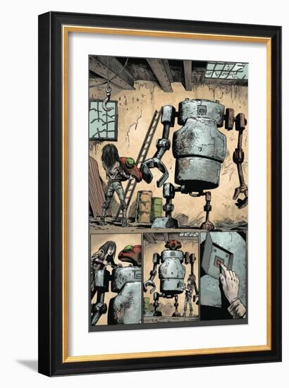 Zombies vs. Robots: Volume 1 - Comic Page with Panels-Val Mayerik-Framed Premium Giclee Print