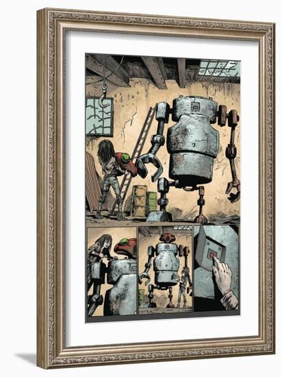 Zombies vs. Robots: Volume 1 - Comic Page with Panels-Val Mayerik-Framed Art Print