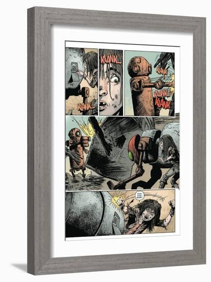 Zombies vs. Robots: Volume 1 - Comic Page with Panels-Val Mayerik-Framed Premium Giclee Print