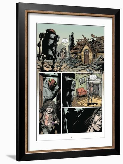 Zombies vs. Robots: Volume 1 - Comic Page with Panels-Val Mayerik-Framed Art Print