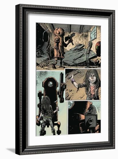 Zombies vs. Robots: Volume 1 - Comic Page with Panels-Val Mayerik-Framed Premium Giclee Print