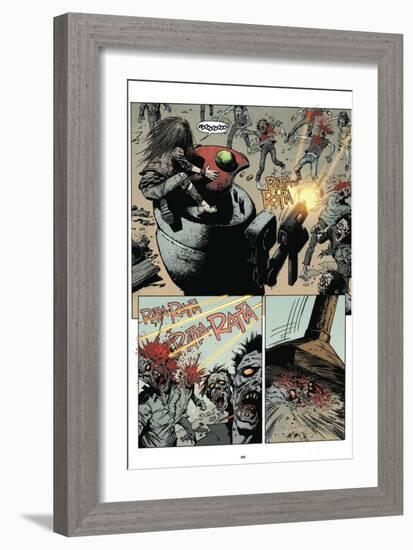 Zombies vs. Robots: Volume 1 - Comic Page with Panels-Val Mayerik-Framed Art Print