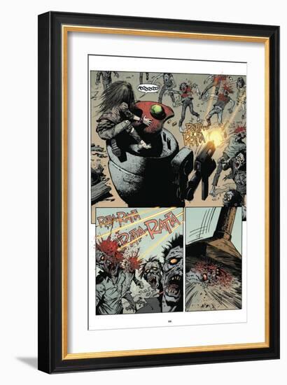 Zombies vs. Robots: Volume 1 - Comic Page with Panels-Val Mayerik-Framed Art Print