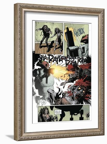 Zombies vs. Robots: Volume 1 - Comic Page with Panels-Val Mayerik-Framed Premium Giclee Print