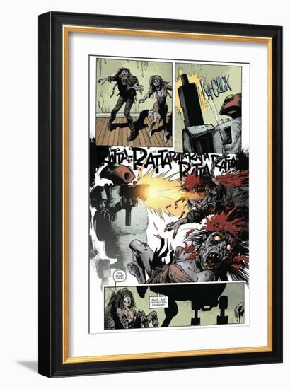 Zombies vs. Robots: Volume 1 - Comic Page with Panels-Val Mayerik-Framed Premium Giclee Print