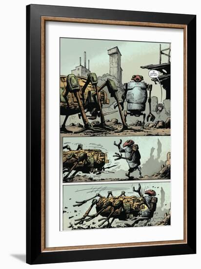 Zombies vs. Robots: Volume 1 - Comic Page with Panels-Val Mayerik-Framed Art Print