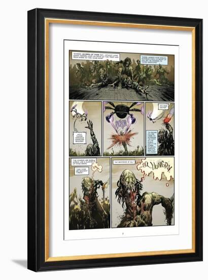 Zombies vs. Robots: Volume 1 - Comic Page with Panels-Anthony Diecidue-Framed Art Print