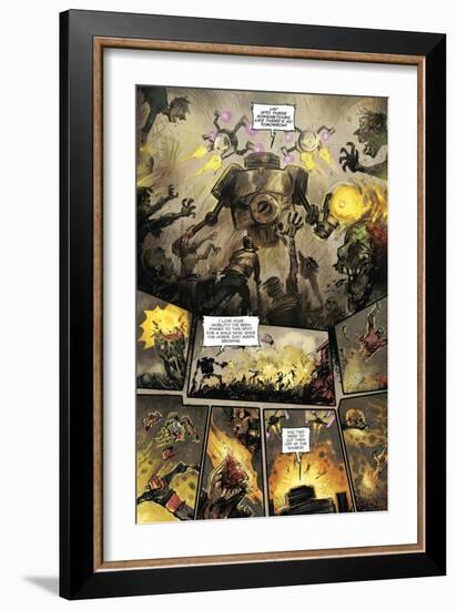 Zombies vs. Robots: Volume 1 - Comic Page with Panels-Anthony Diecidue-Framed Art Print