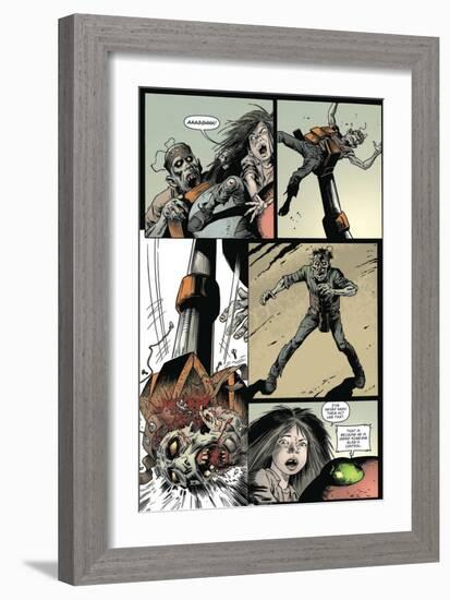 Zombies vs. Robots: Volume 1 - Comic Page with Panels-Val Mayerik-Framed Art Print