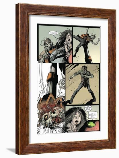 Zombies vs. Robots: Volume 1 - Comic Page with Panels-Val Mayerik-Framed Art Print