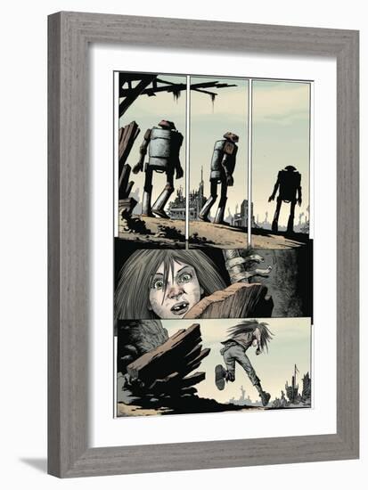 Zombies vs. Robots: Volume 1 - Comic Page with Panels-Val Mayerik-Framed Art Print