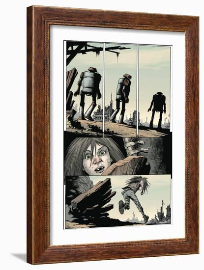 Zombies vs. Robots: Volume 1 - Comic Page with Panels-Val Mayerik-Framed Art Print