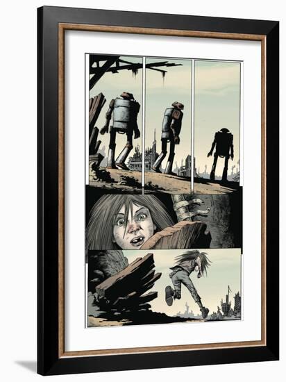 Zombies vs. Robots: Volume 1 - Comic Page with Panels-Val Mayerik-Framed Art Print