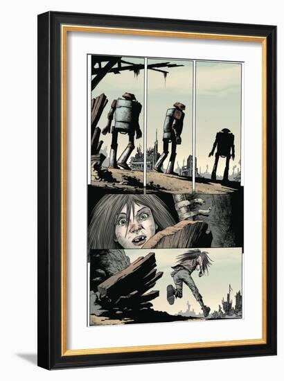 Zombies vs. Robots: Volume 1 - Comic Page with Panels-Val Mayerik-Framed Art Print