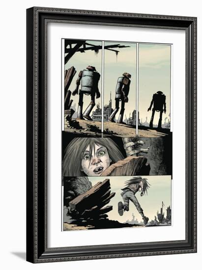 Zombies vs. Robots: Volume 1 - Comic Page with Panels-Val Mayerik-Framed Premium Giclee Print