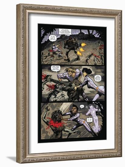 Zombies vs. Robots: Volume 1 - Comic Page with Panels-Anthony Diecidue-Framed Art Print