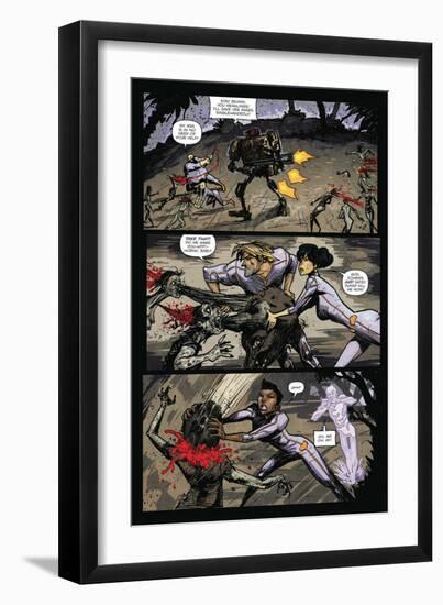 Zombies vs. Robots: Volume 1 - Comic Page with Panels-Anthony Diecidue-Framed Art Print