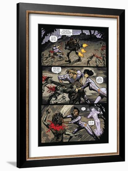 Zombies vs. Robots: Volume 1 - Comic Page with Panels-Anthony Diecidue-Framed Art Print