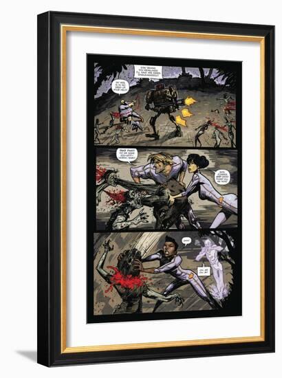 Zombies vs. Robots: Volume 1 - Comic Page with Panels-Anthony Diecidue-Framed Art Print