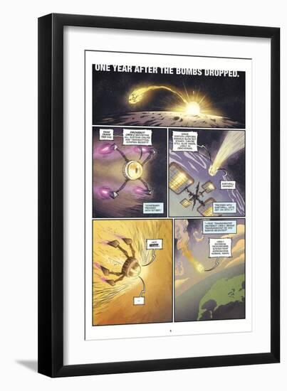 Zombies vs. Robots: Volume 1 - Comic Page with Panels-Anthony Diecidue-Framed Premium Giclee Print