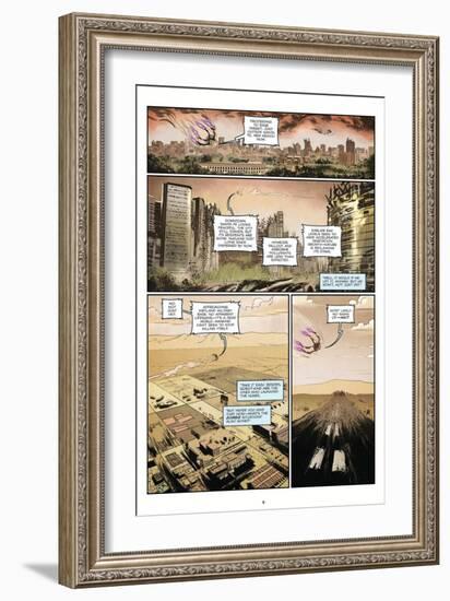 Zombies vs. Robots: Volume 1 - Comic Page with Panels-Anthony Diecidue-Framed Art Print