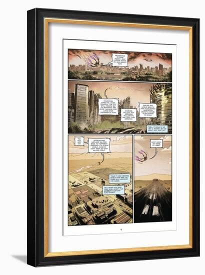 Zombies vs. Robots: Volume 1 - Comic Page with Panels-Anthony Diecidue-Framed Art Print