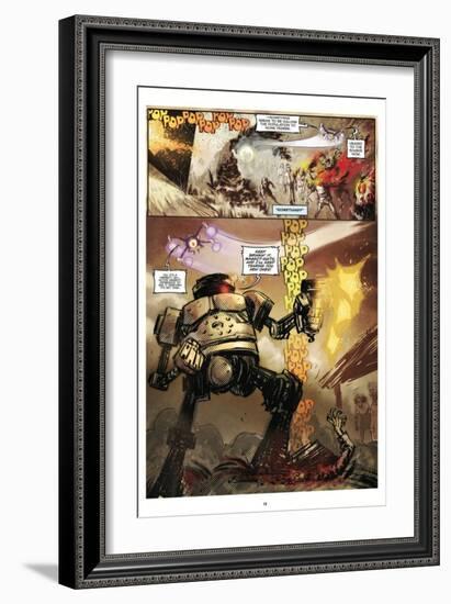 Zombies vs. Robots: Volume 1 - Comic Page with Panels-Anthony Diecidue-Framed Premium Giclee Print