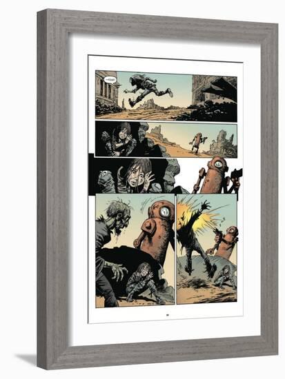 Zombies vs. Robots: Volume 1 - Comic Page with Panels-Val Mayerik-Framed Premium Giclee Print