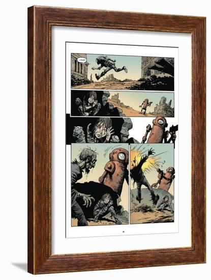 Zombies vs. Robots: Volume 1 - Comic Page with Panels-Val Mayerik-Framed Premium Giclee Print