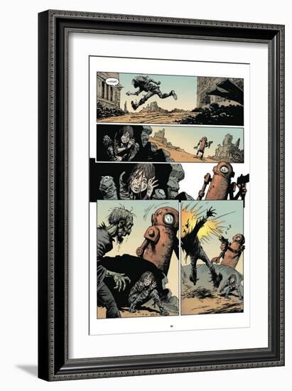 Zombies vs. Robots: Volume 1 - Comic Page with Panels-Val Mayerik-Framed Premium Giclee Print