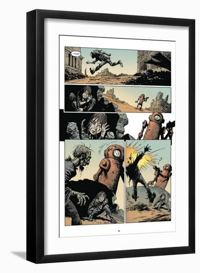 Zombies vs. Robots: Volume 1 - Comic Page with Panels-Val Mayerik-Framed Art Print