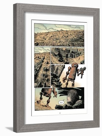 Zombies vs. Robots: Volume 1 - Comic Page with Panels-Val Mayerik-Framed Premium Giclee Print