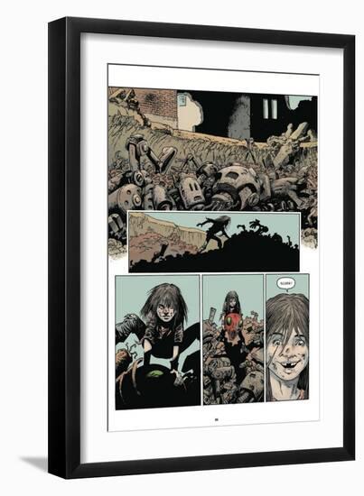 Zombies vs. Robots: Volume 1 - Comic Page with Panels-Val Mayerik-Framed Art Print