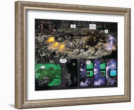 Zombies vs. Robots: Volume 1 - Page Spread with Panels-Anthony Diecidue-Framed Art Print